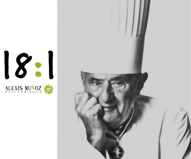 Logo 18:1 Alexis Muñoz huiles d'olive et Monsieur Paul Bocuse